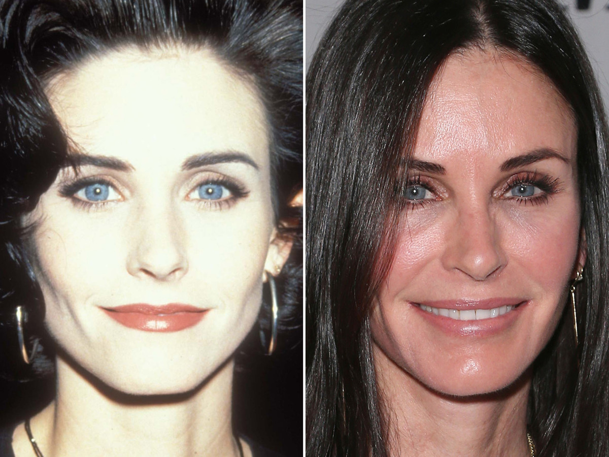 Courteney Cox Before and After - The Glow Memo